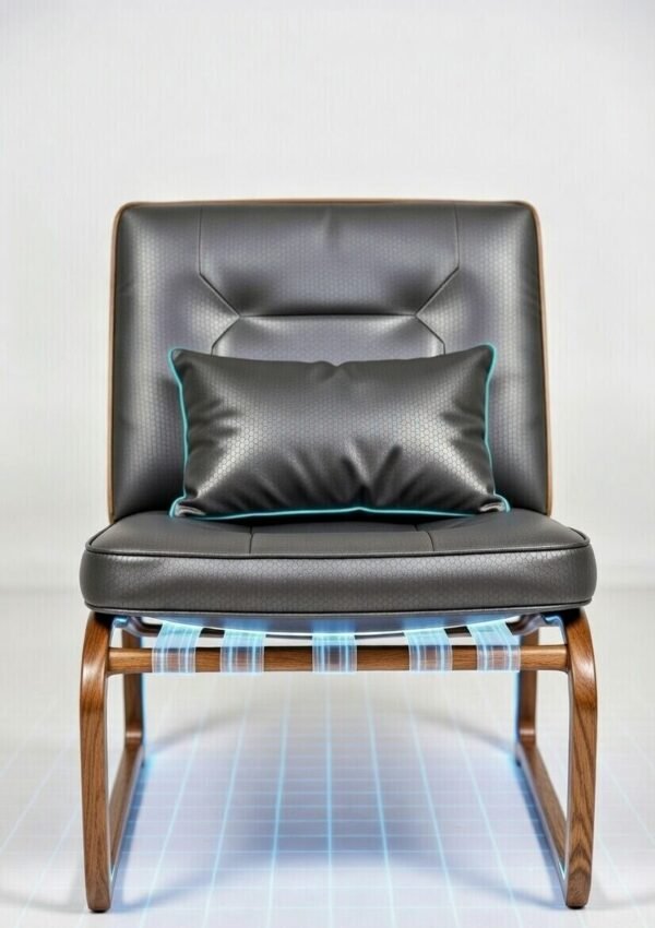 Modern chair with pillow