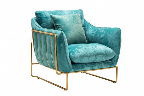 Aqua Royale Velvet Armchair