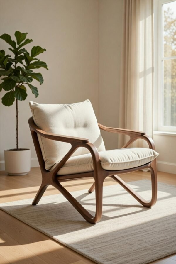 Modern Walnut Chair